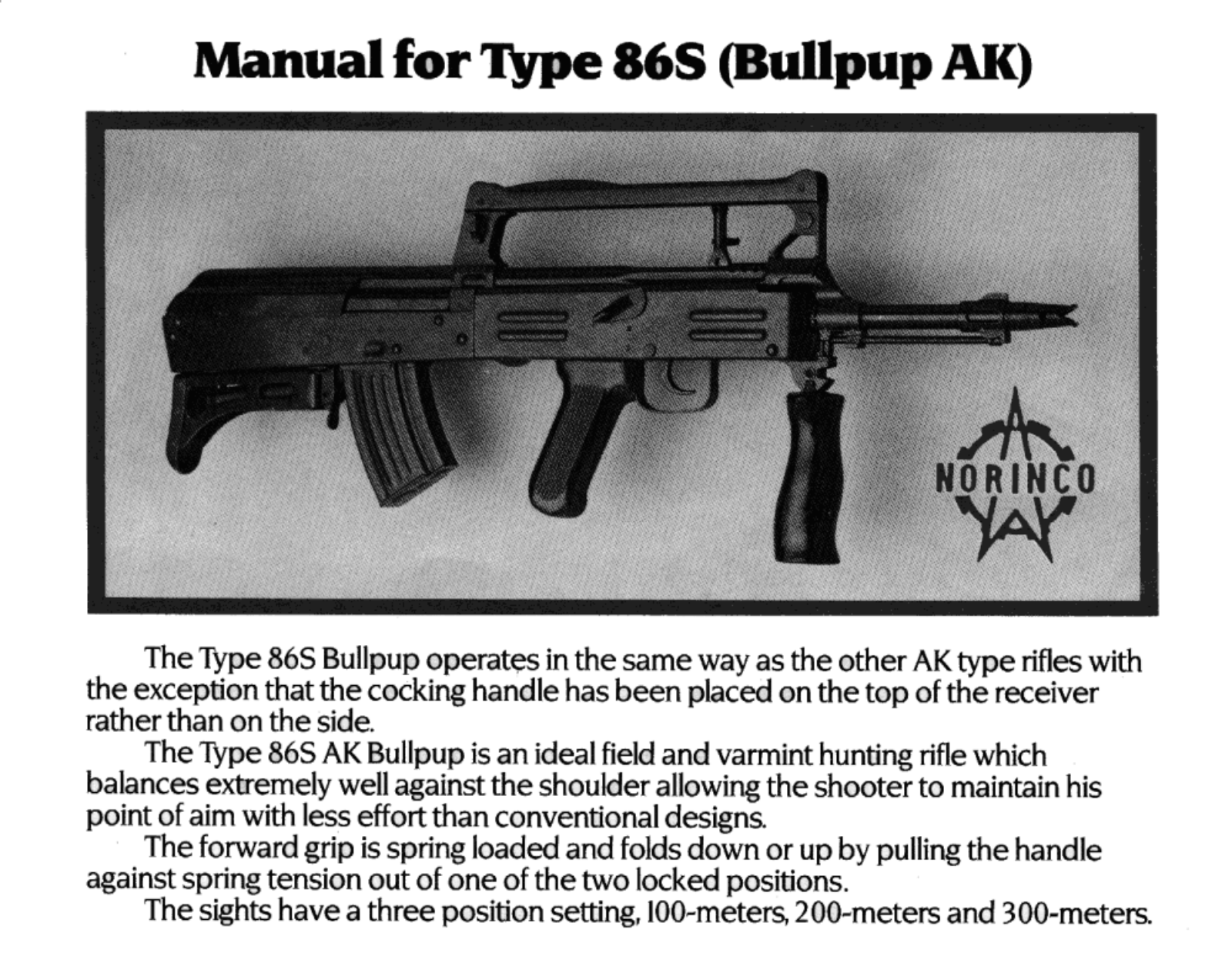 FIREARMS norinco 86s User Guide - ManualMachine.com