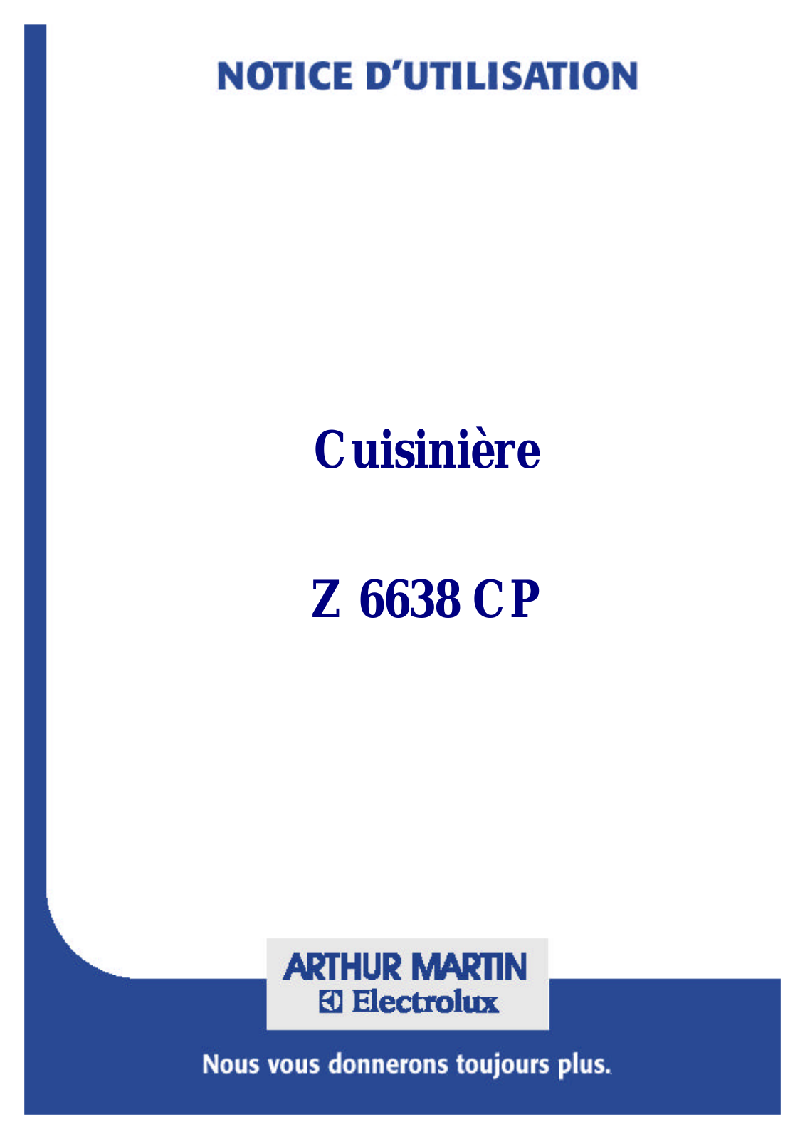 Arthur martin Z6638CP User Manual