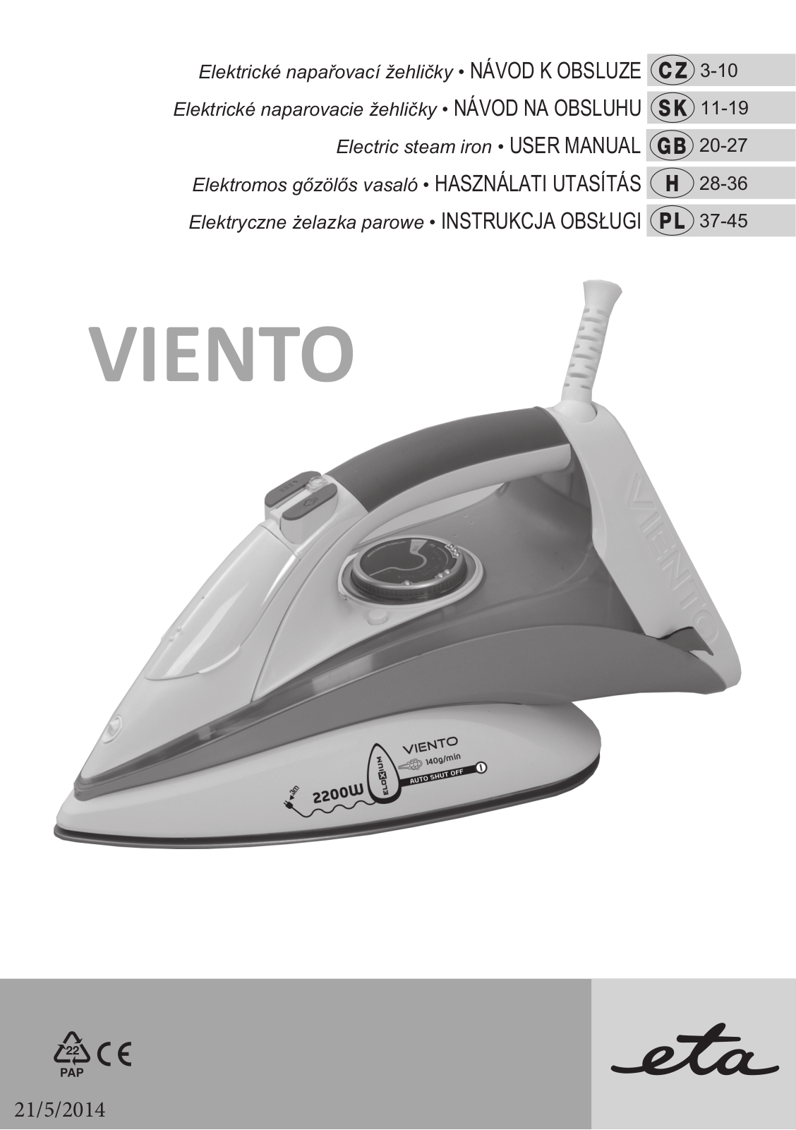 ETA Viento User Manual