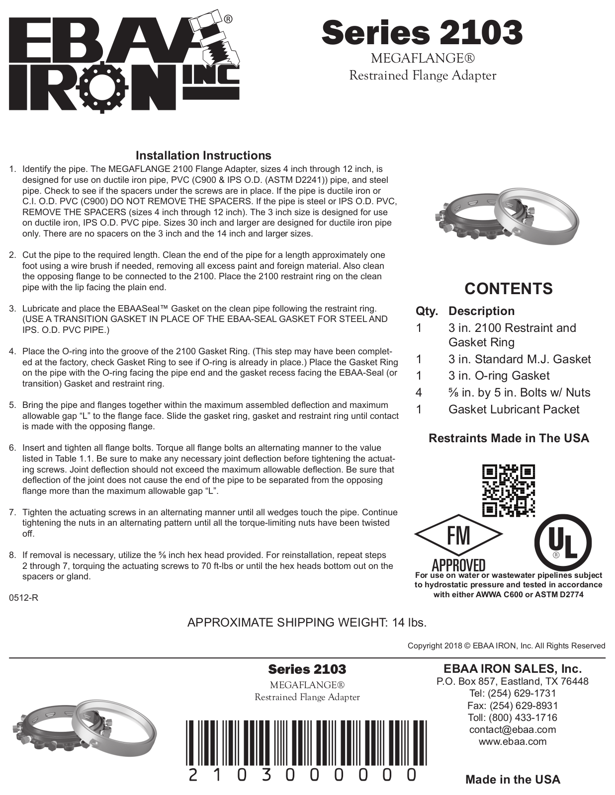 EBAA Iron 2103 Installation Manual