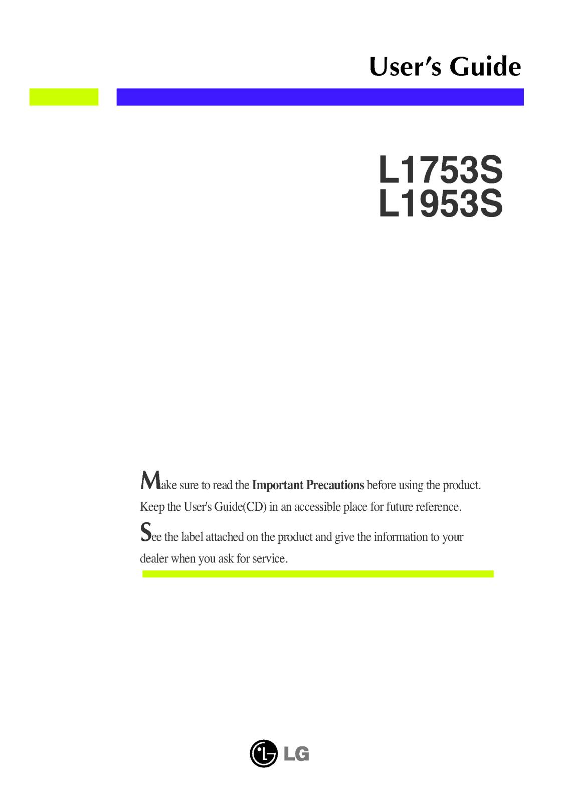 LG L1753S-SF.AEKVQVN User Manual