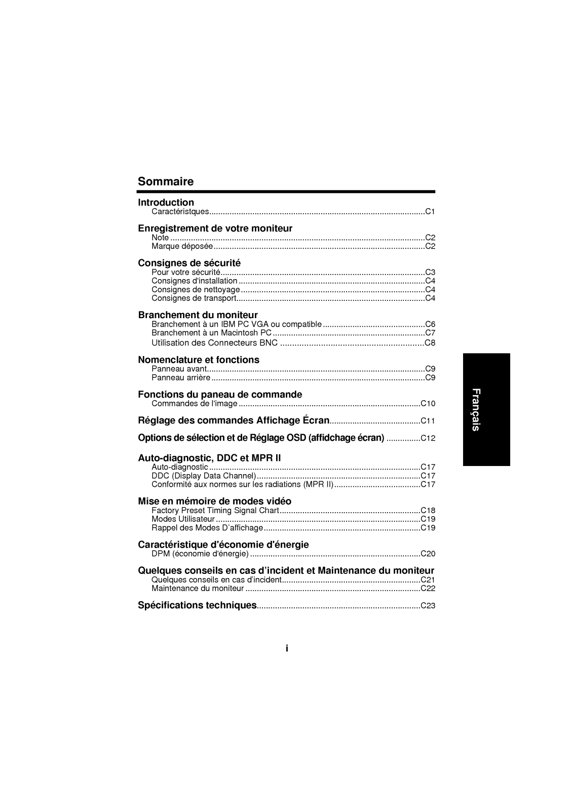 LG FLATRON 78FT User Manual