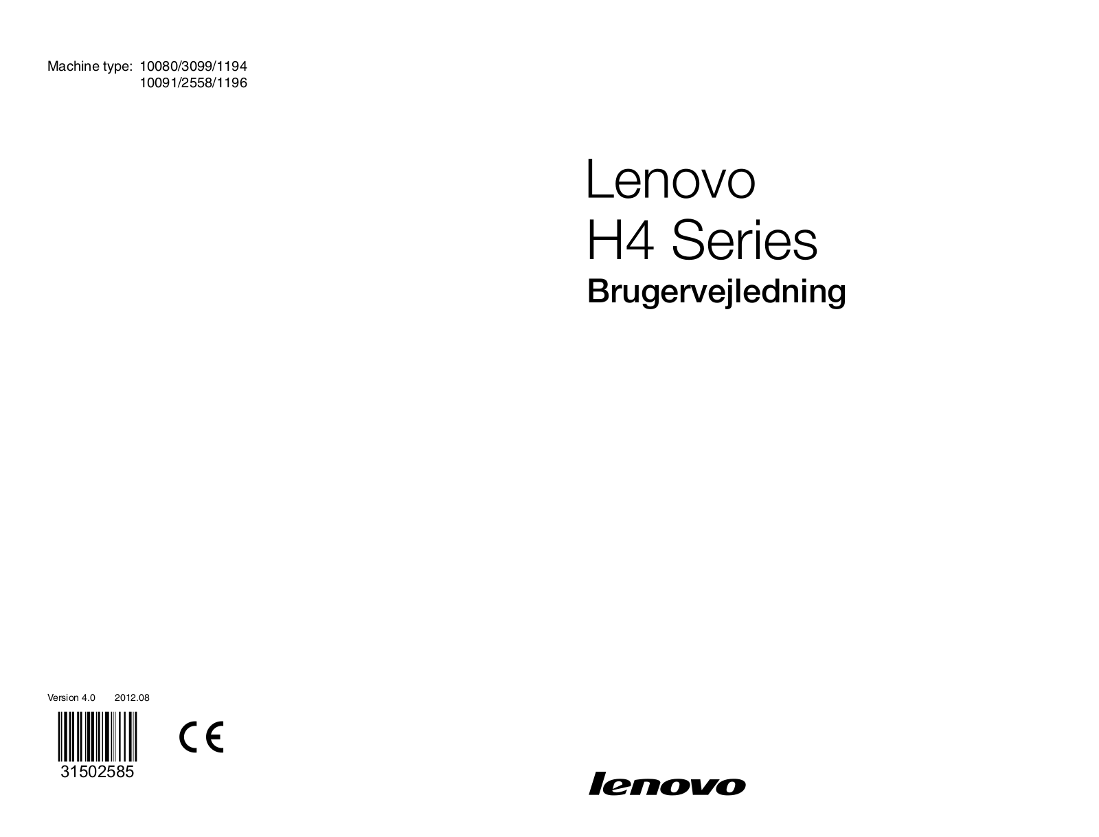 Lenovo H4 Series User Guide