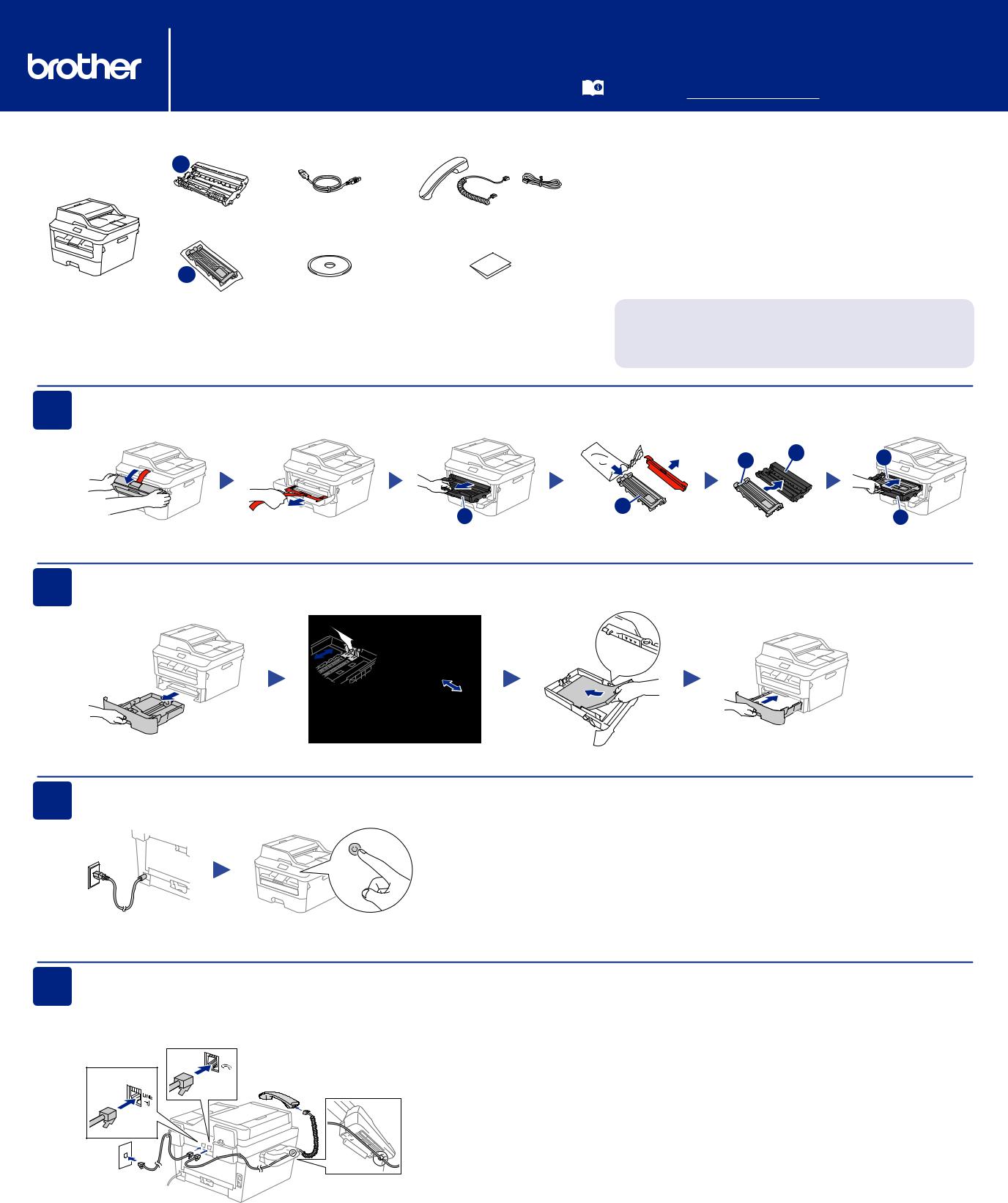 Brother DCP-7080, DCP-7080D, DCP-7180DN, MFC-7380, MFC-7480D Quick Setup Guide