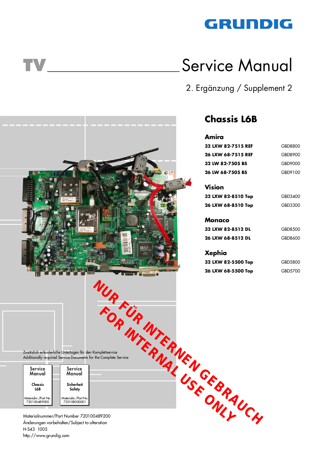 Grundig Chassis-L6B Service Manual