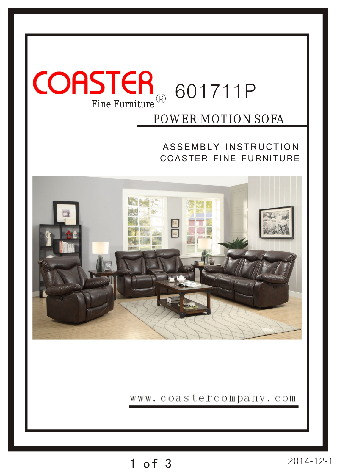 Coaster 601711P Assembly Guide - ManualMachine.com