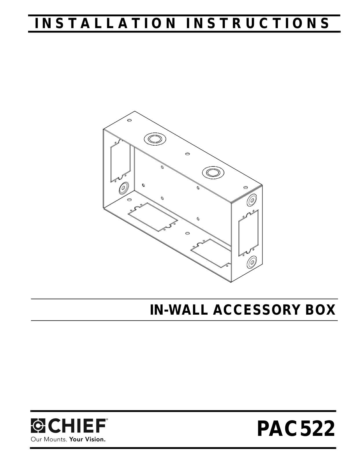 CHIEF PAC522 User Manual