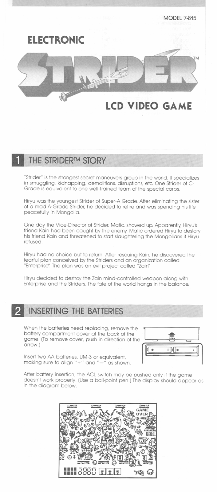 Hasbro STRIDER User Manual