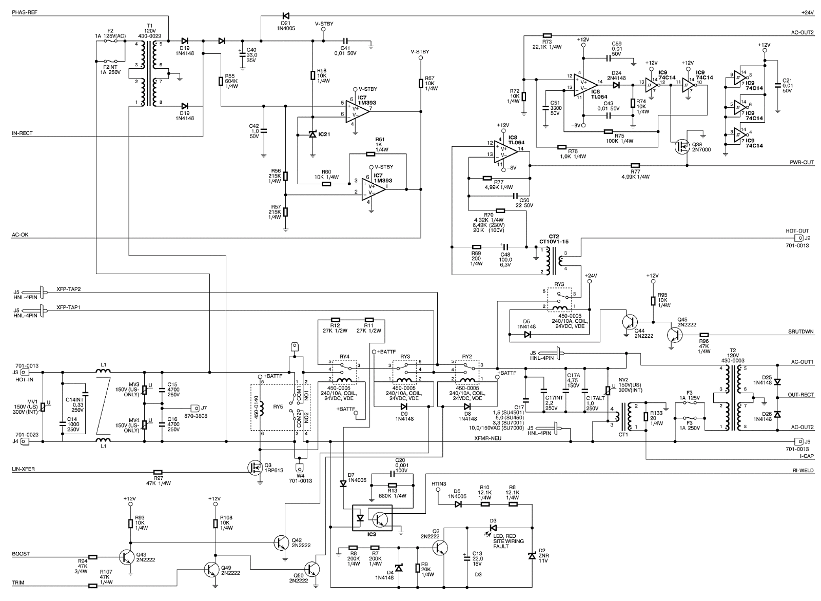 APC 250i, 400i, 600i Schematic