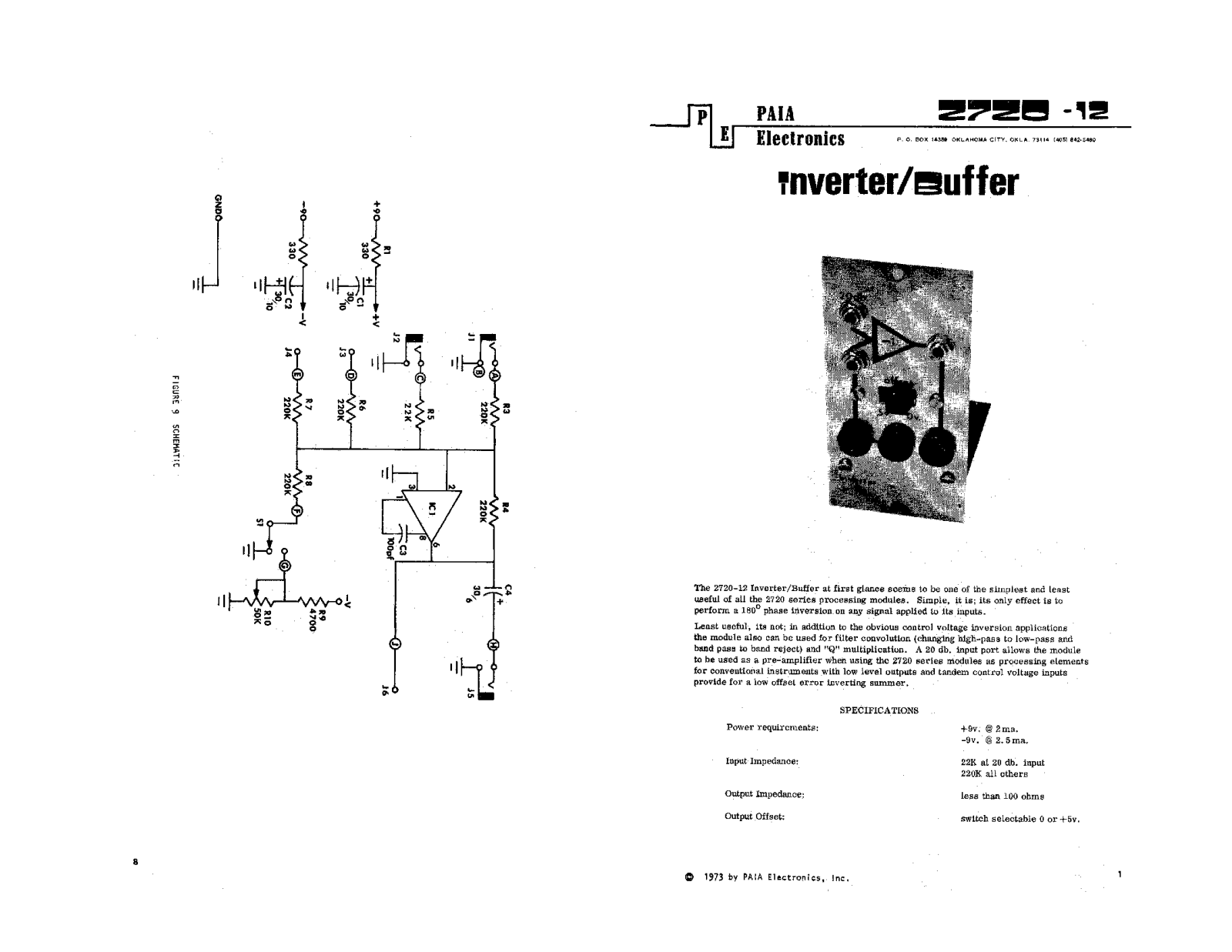 PAiA Electronics 2720-12 Instruction Manual