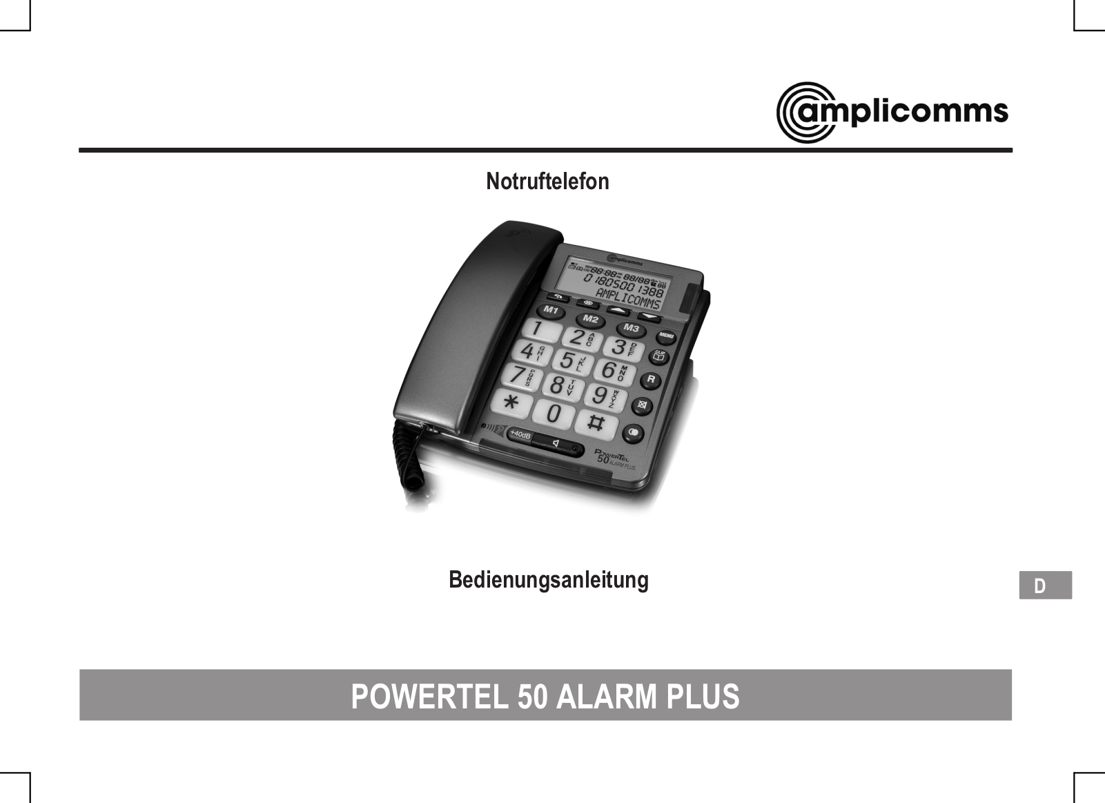 Amplicomms Powertel 50 ALARM PLUS User guide