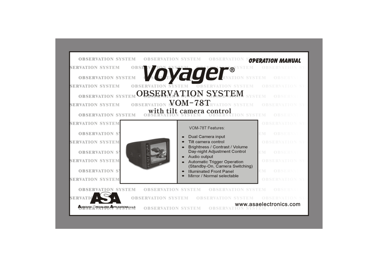 Voyager VOM-78T User Manual