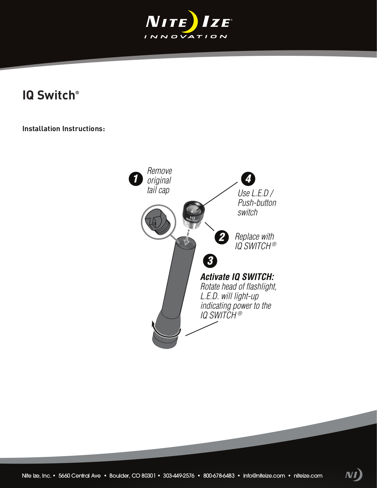 Niteize I.Q. SWITCH User Manual - ManualMachine.com