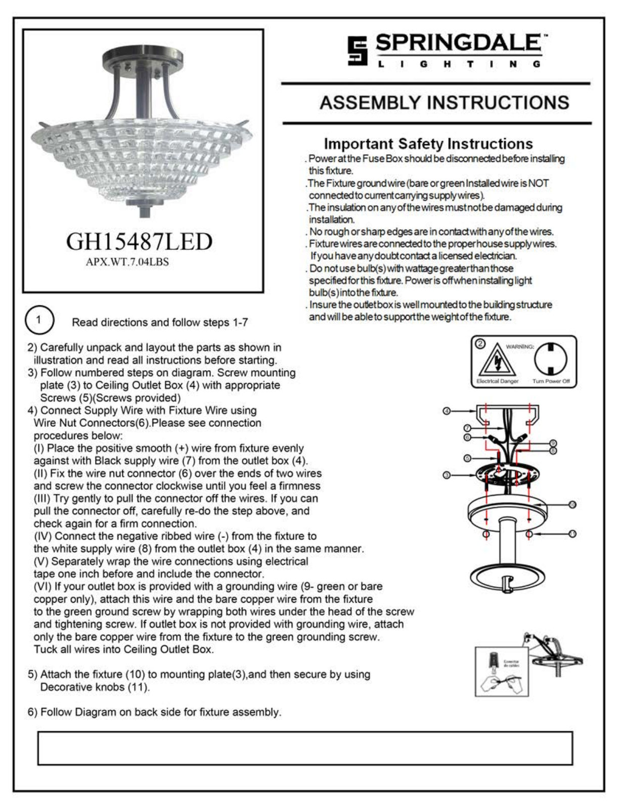 Springdale Lighting DT4535 Installation & Assembly - ManualMachine.com