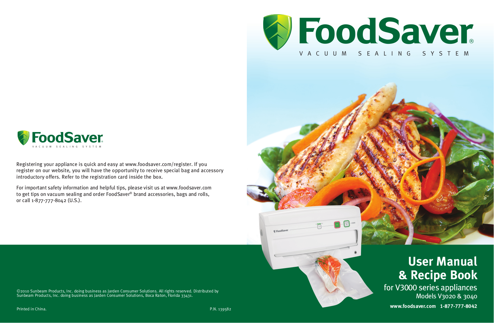 FoodSaver vacuum sealing system User Manual