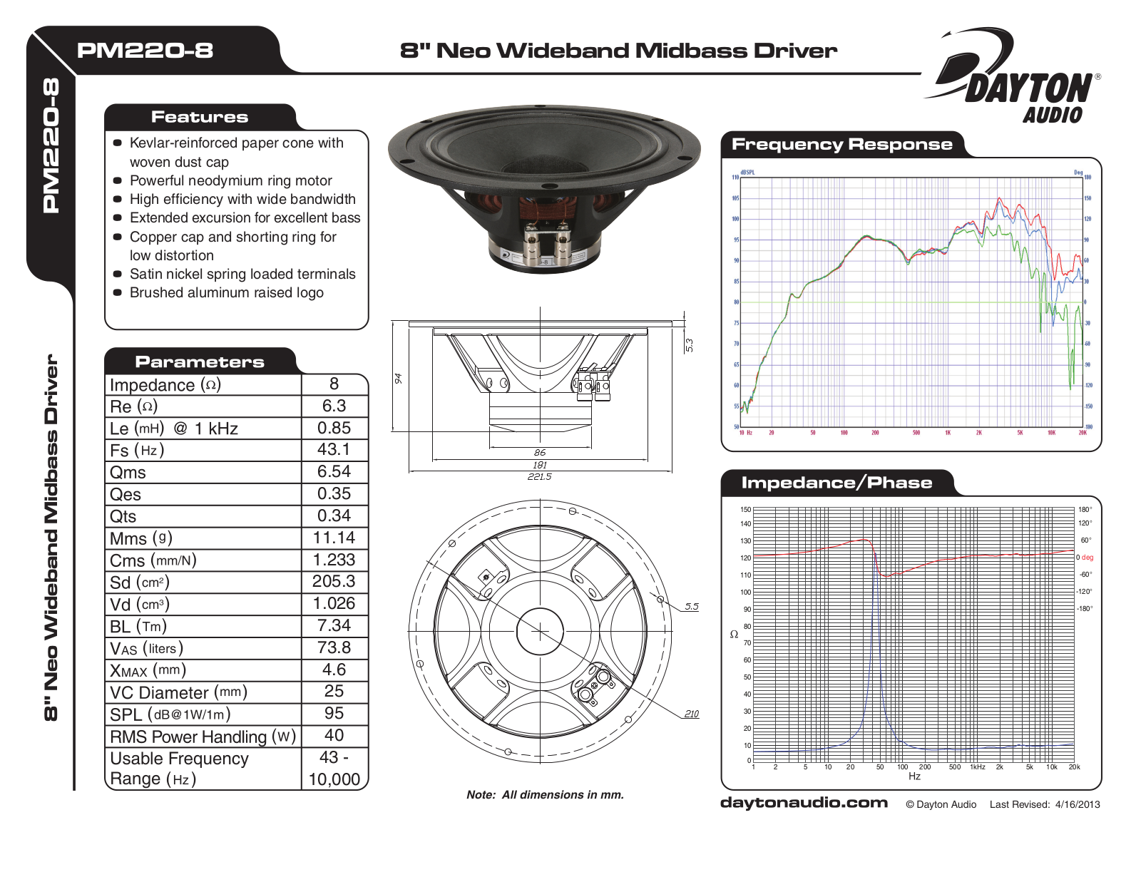 Dayton PM220-8 User Manual