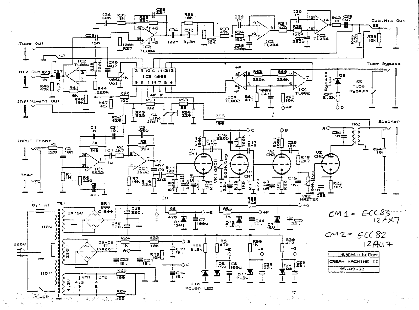 HK cream machine schematic