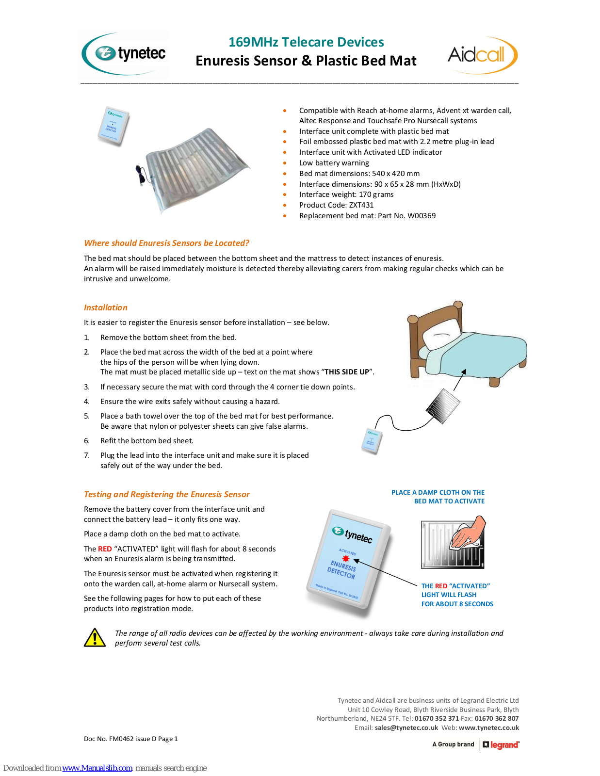 Tynetec W00369 User Manual