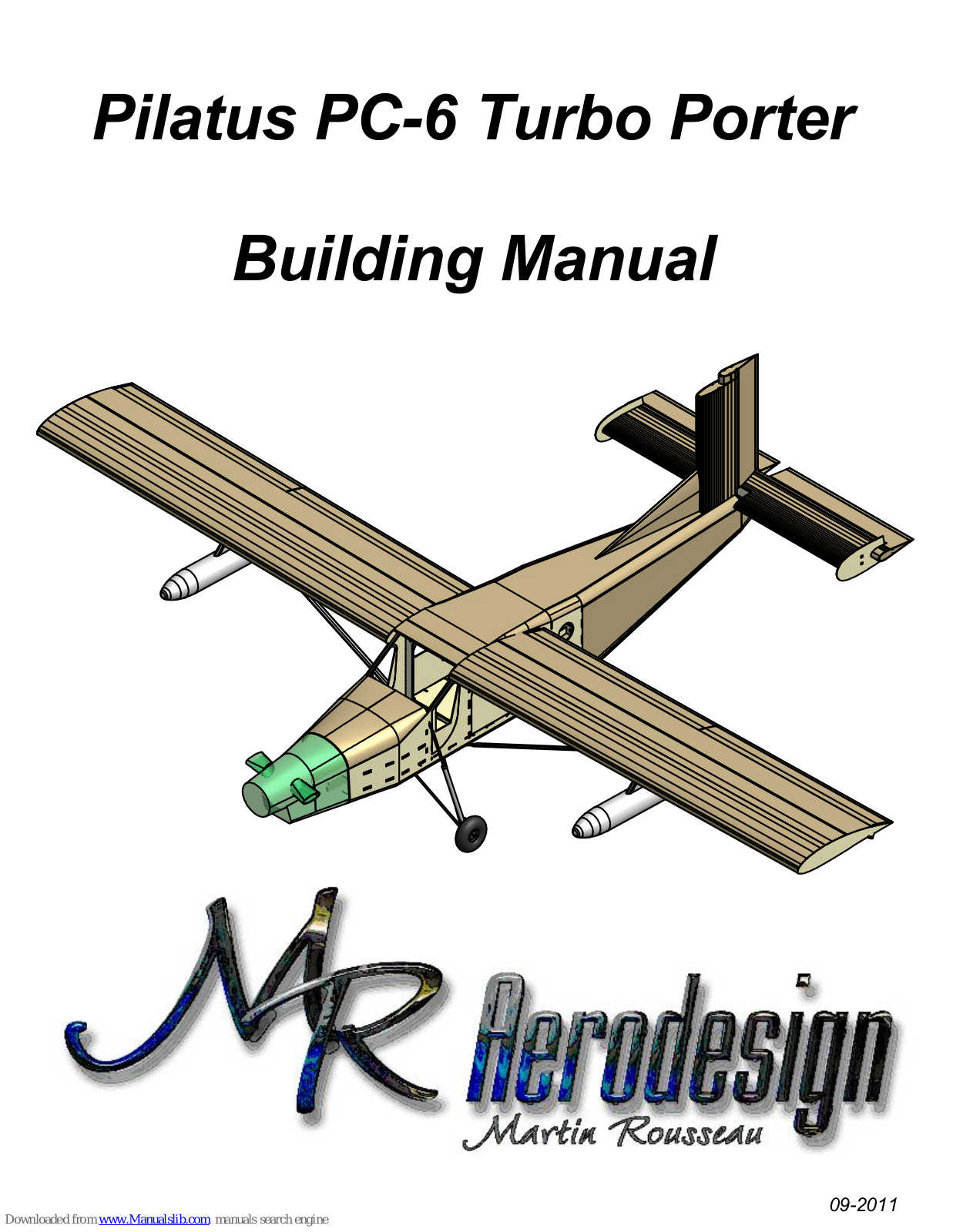 MR Aerodesign Pilatus PC-6 Turbo Porter Building Manual