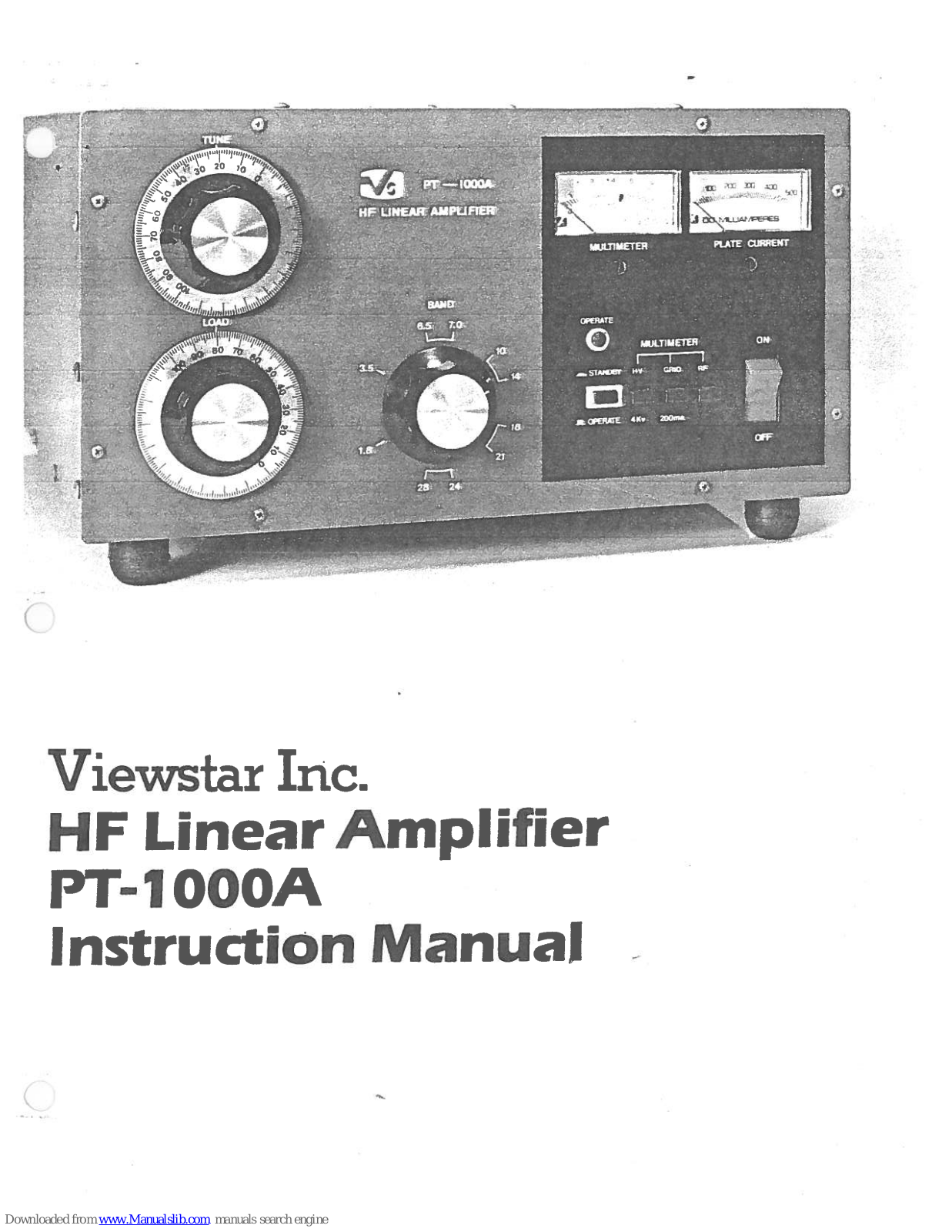 ViewStar PT-1000A Instruction Manual