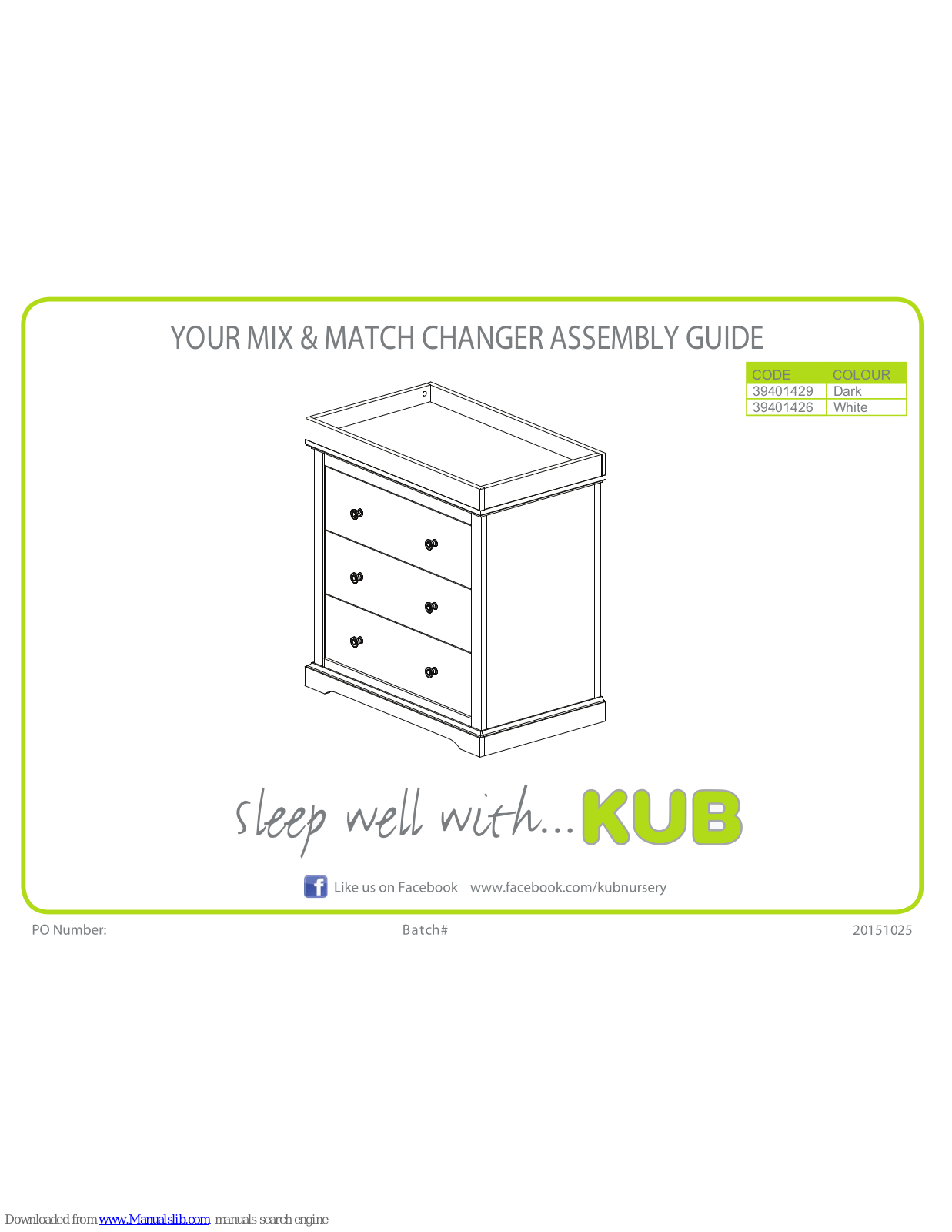 kub 39401429, 39401426, MIX -MATCH CHANGER Assembly Manual