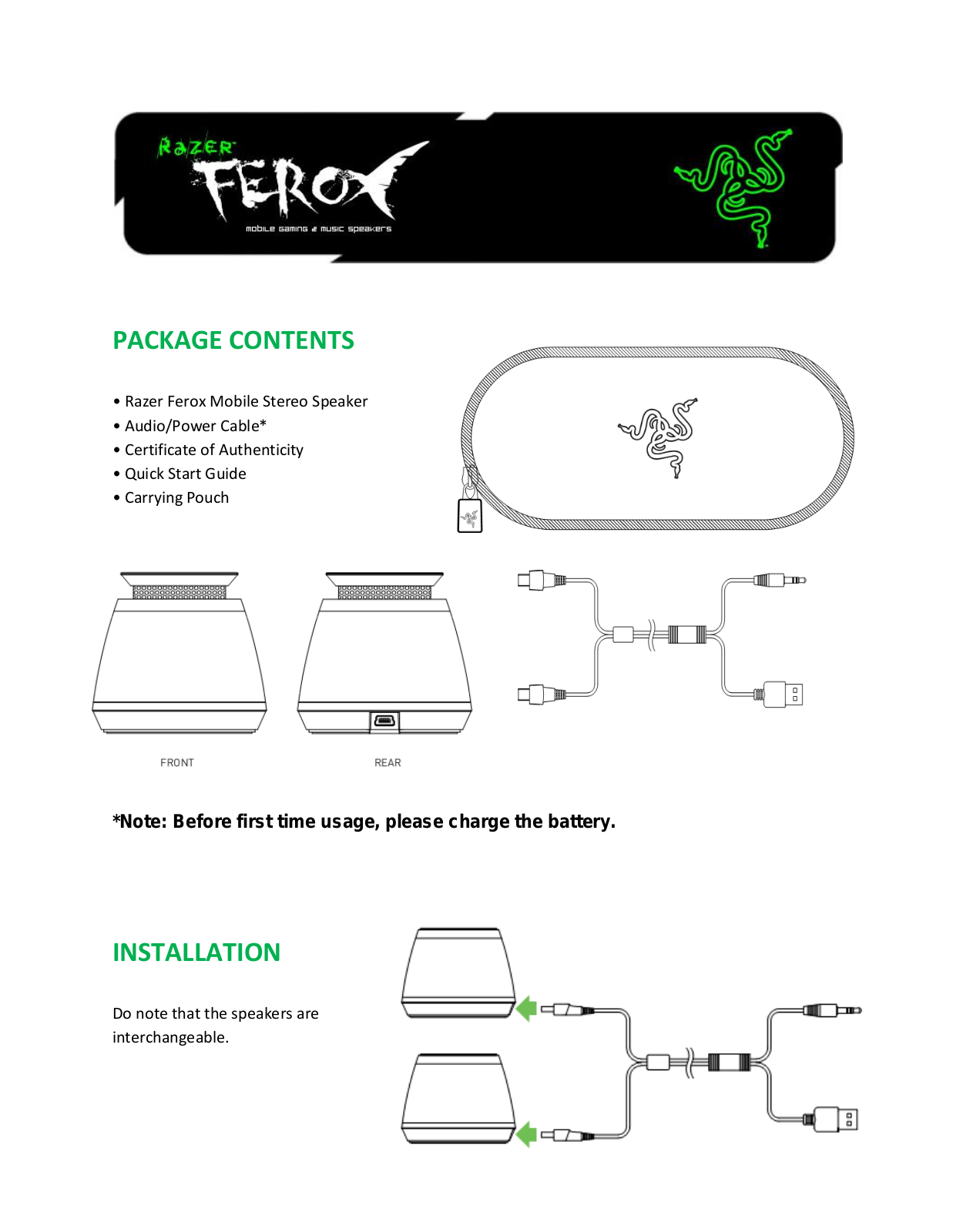 Razer Ferox User Manual