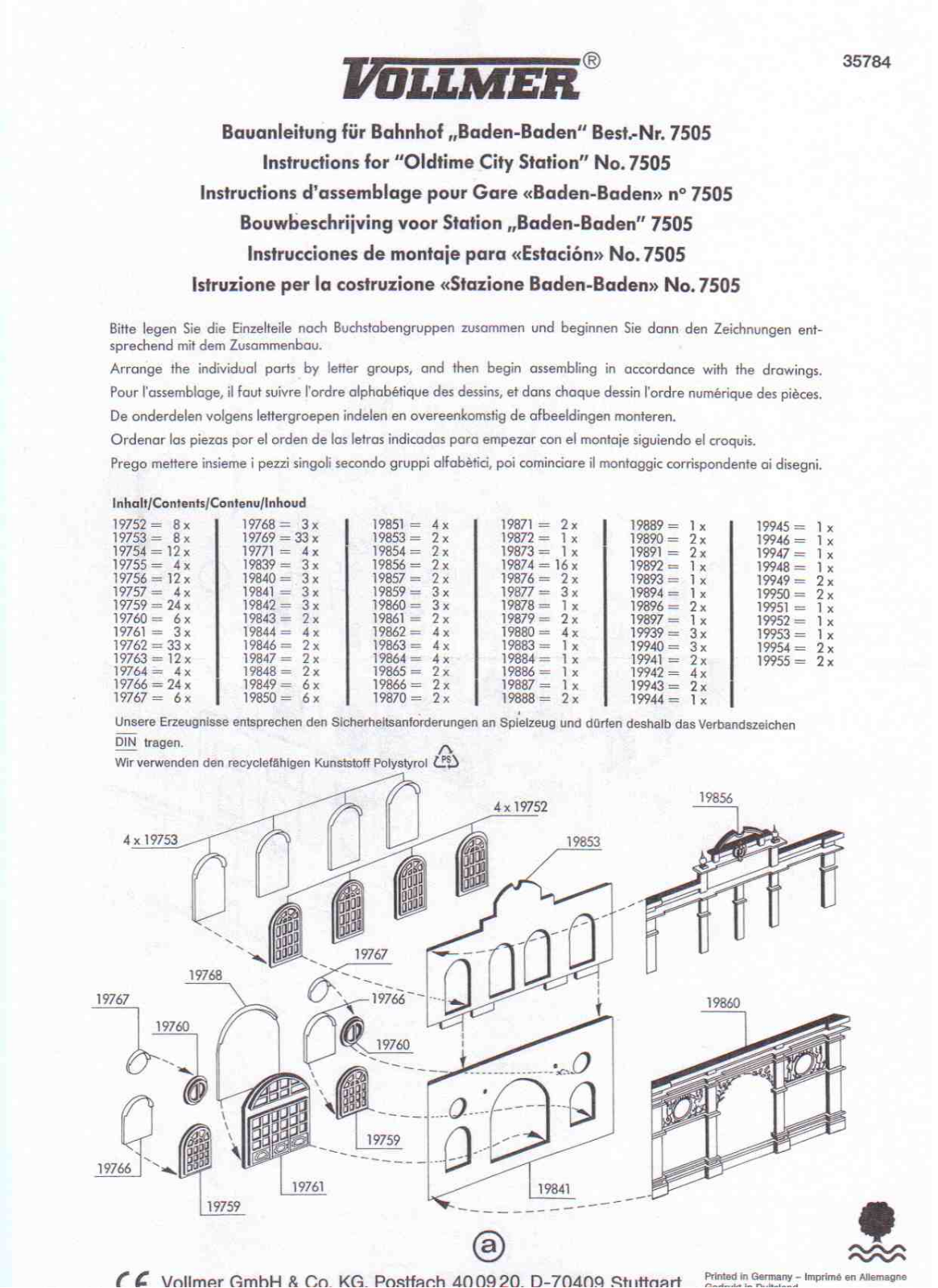 Vollmer 7505 Instructions