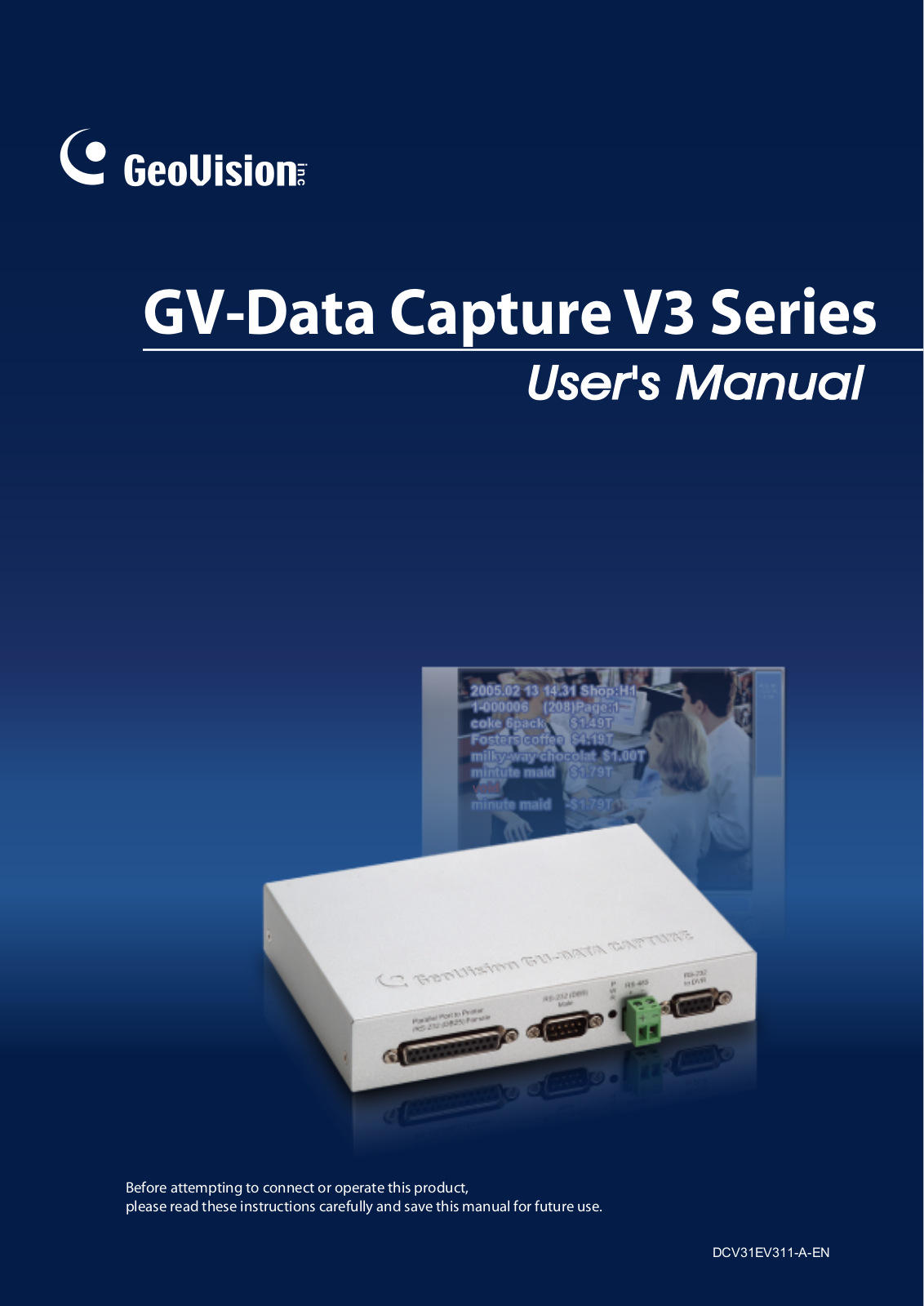 Geovision GV-Data-Capture-Box-V3E User Manual