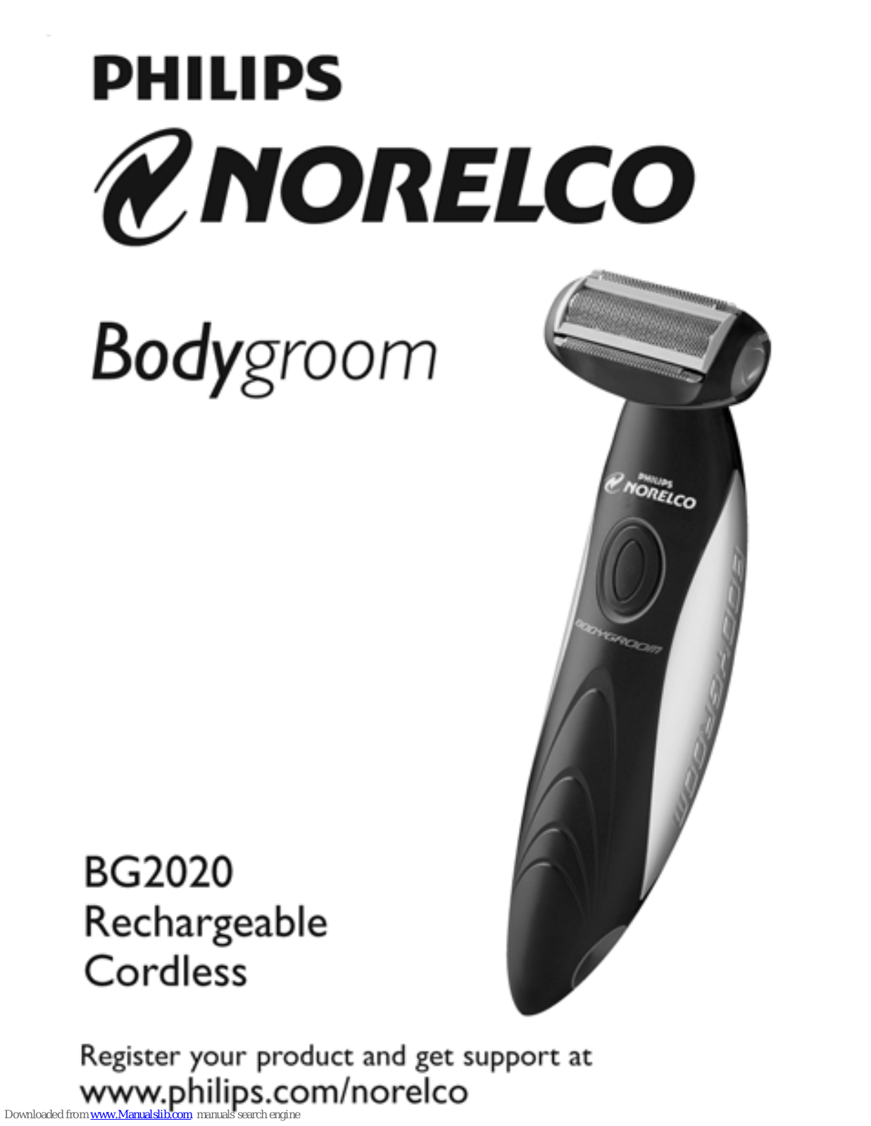 Philips Norelco 7100 series, Norelco BG2022 Bodygroom, BG2020/31, BG2020/30 User Manual