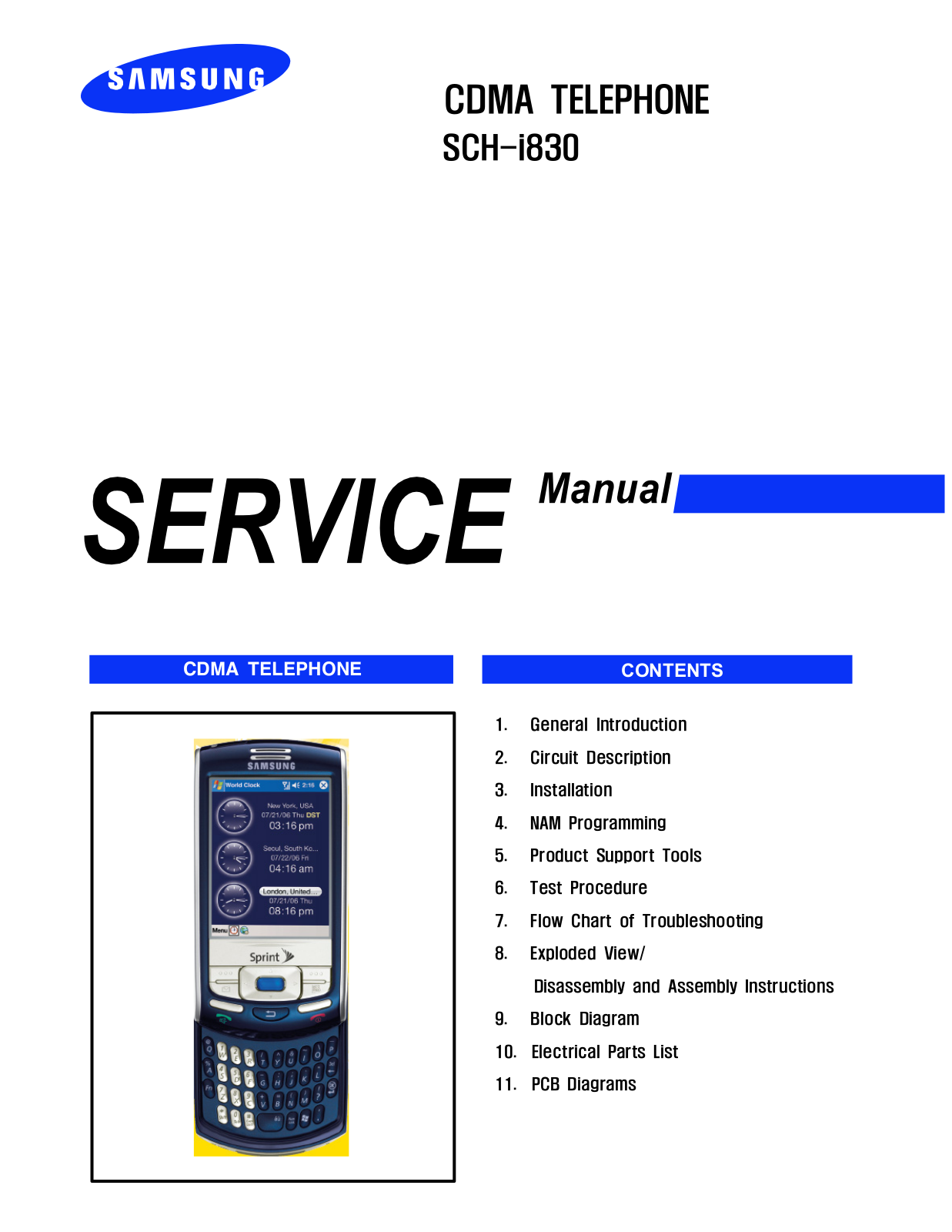 Samsung SGH-i830 Service Manual