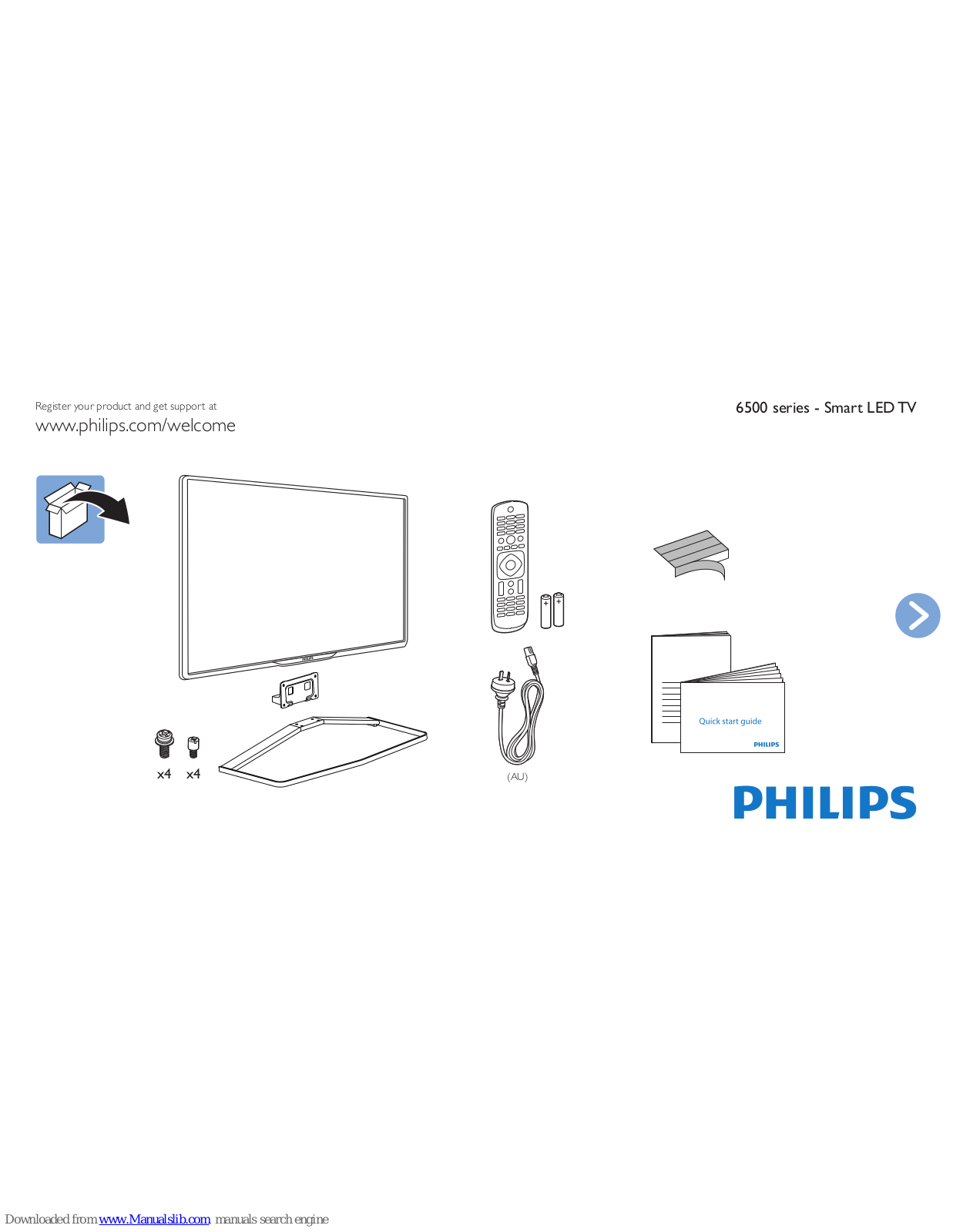 Philips 50PFT6509, 6500 series Quick Start Manual