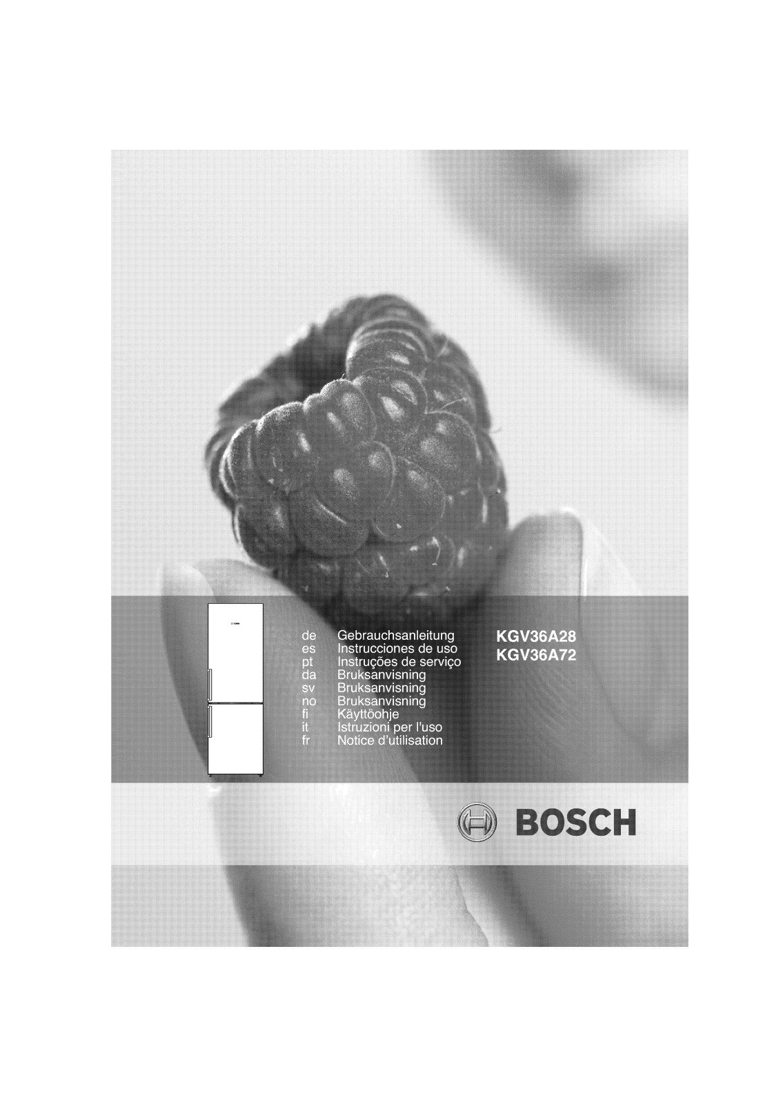 BOSCH KGV36A72 User Manual