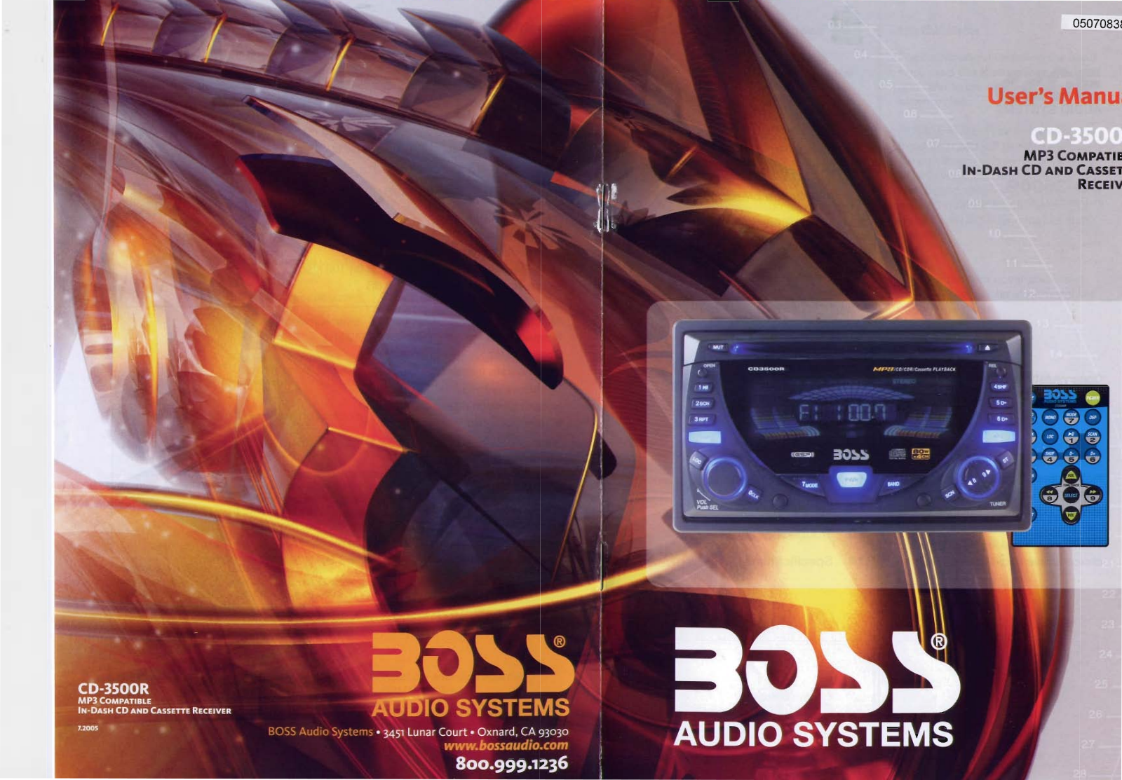 Boss Audio CD-3500R User Manual