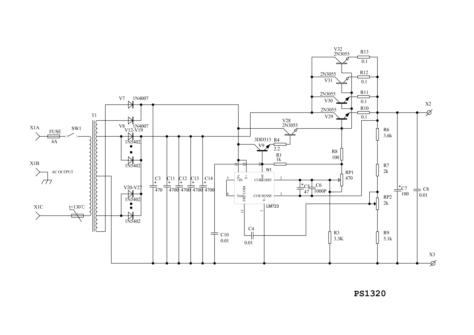 ProPower PS1320 Schematic diagram - ManualMachine.com
