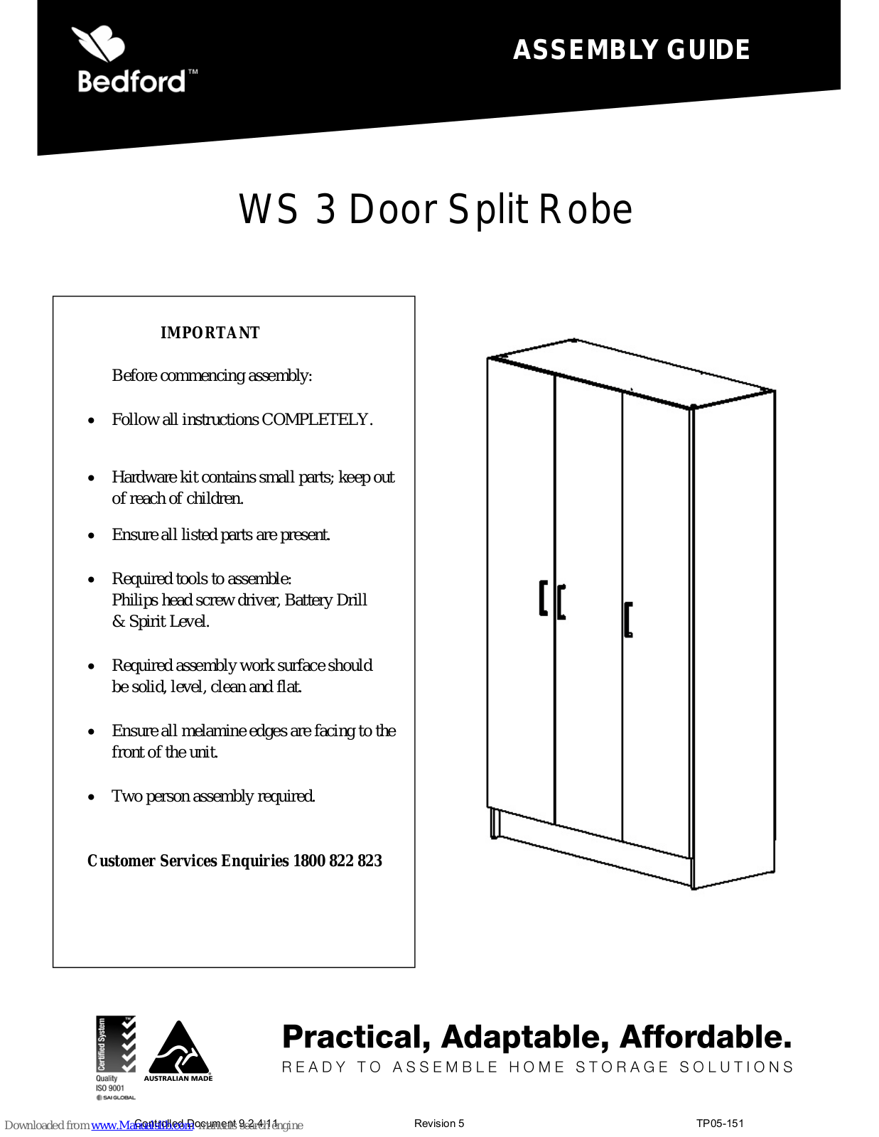 Bedford WS 3 Assembly Manual - ManualMachine.com