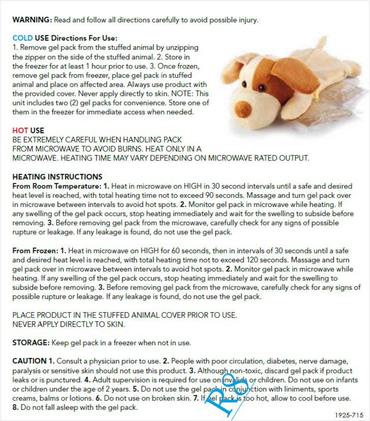 Sunbeam 001925-715-2GP Instruction Manual