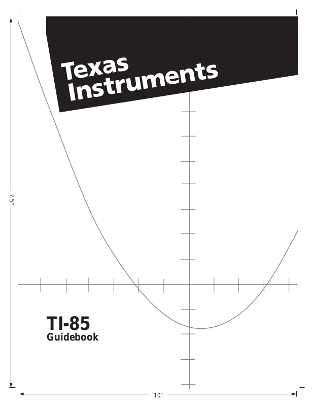 Texas Instruments TI85 User Manual