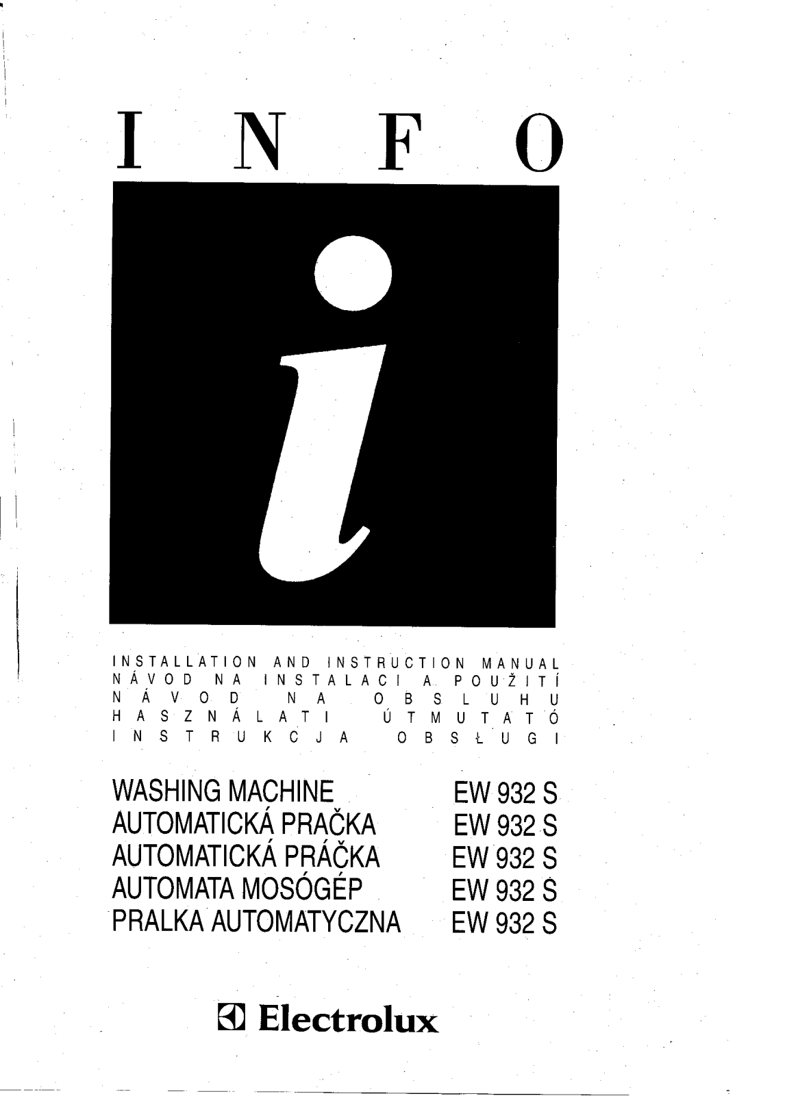 AEG-Electrolux EW932S User Manual