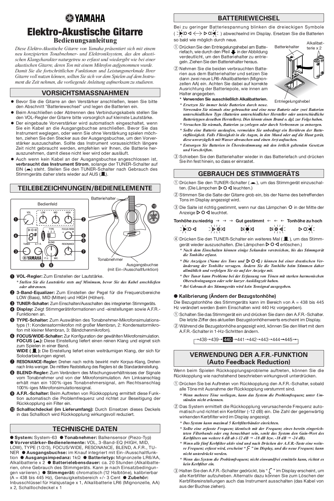 Yamaha AC3R, CPX1200II, A3R, AC3M, LJX16CPII User Manual