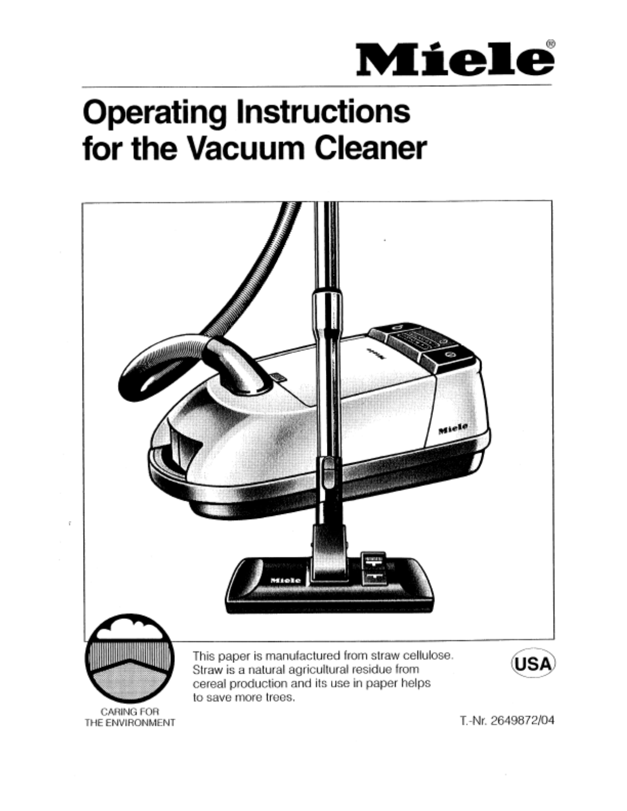 Miele S256 User Manual