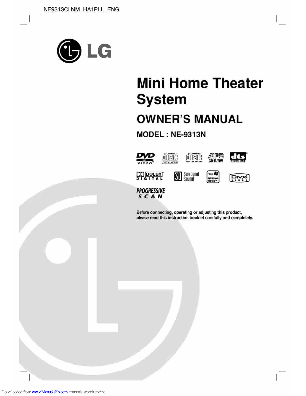 LG NE-9313N Owner's Manual