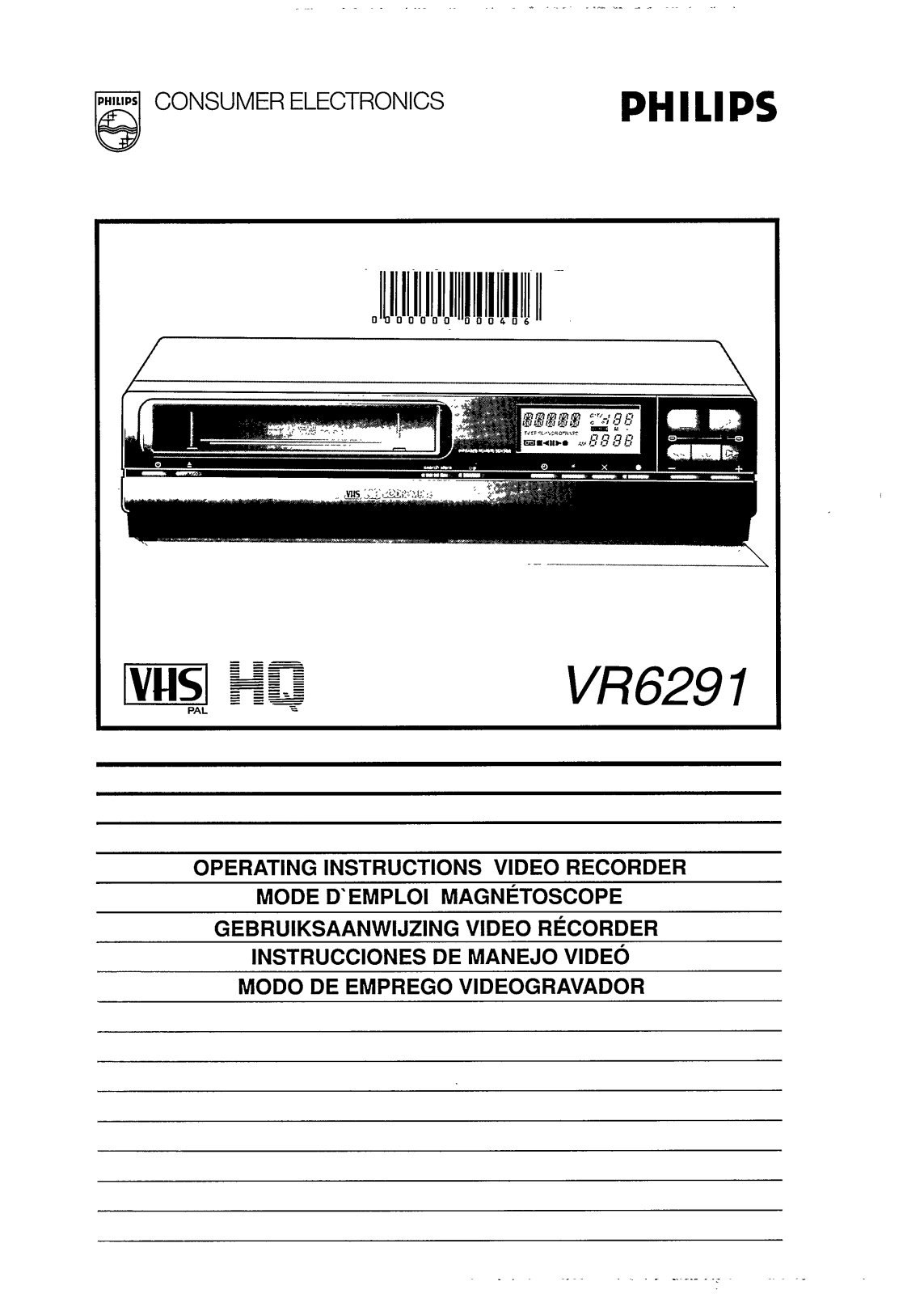 Philips VR6291 User Manual