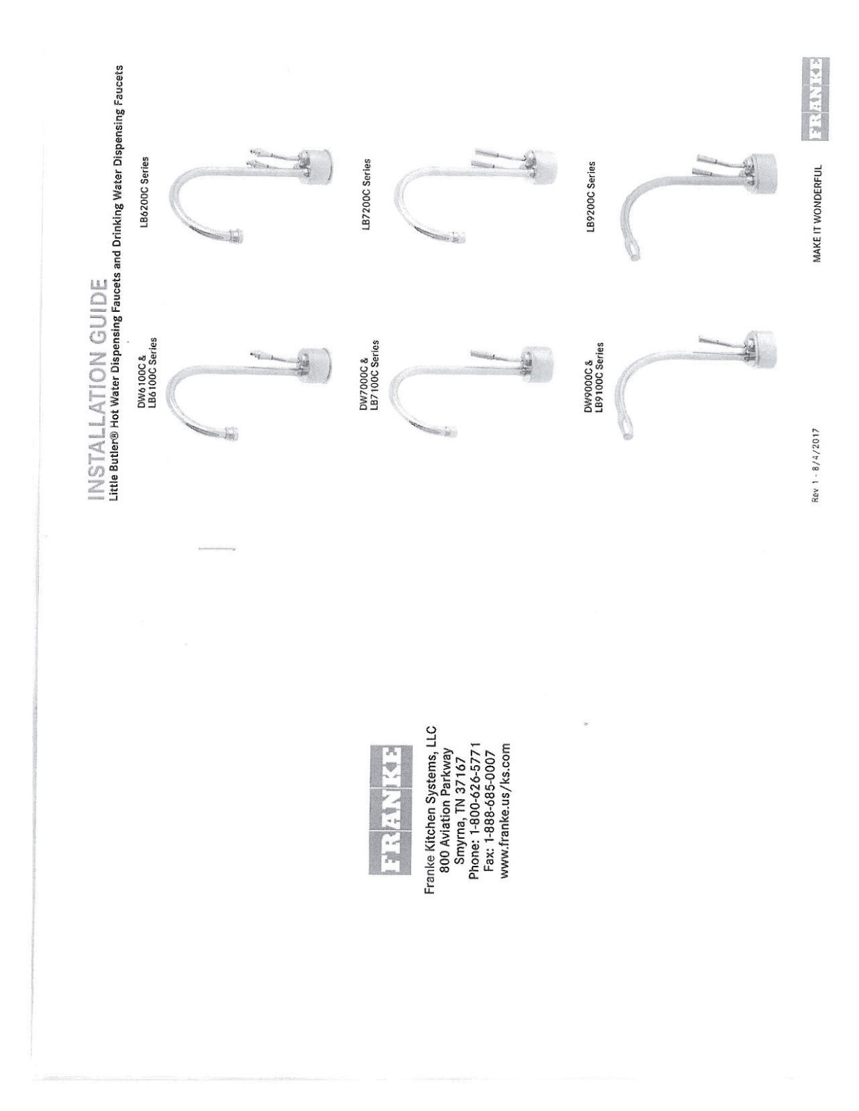 Franke LB7280C Installation Manual