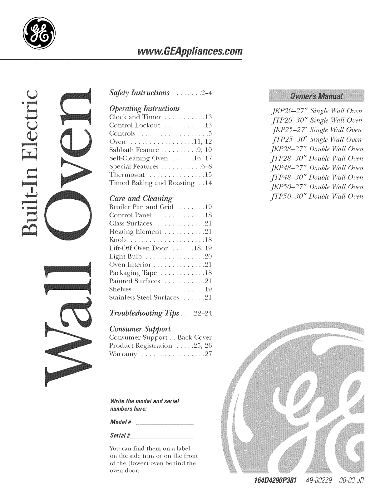 GE JTP50SH5SS, JTP50SH4SS, JTP50SH2SS, JTP50SH1SS, JTP48WF6WW Owner’s Manual - ManualMachine.com
