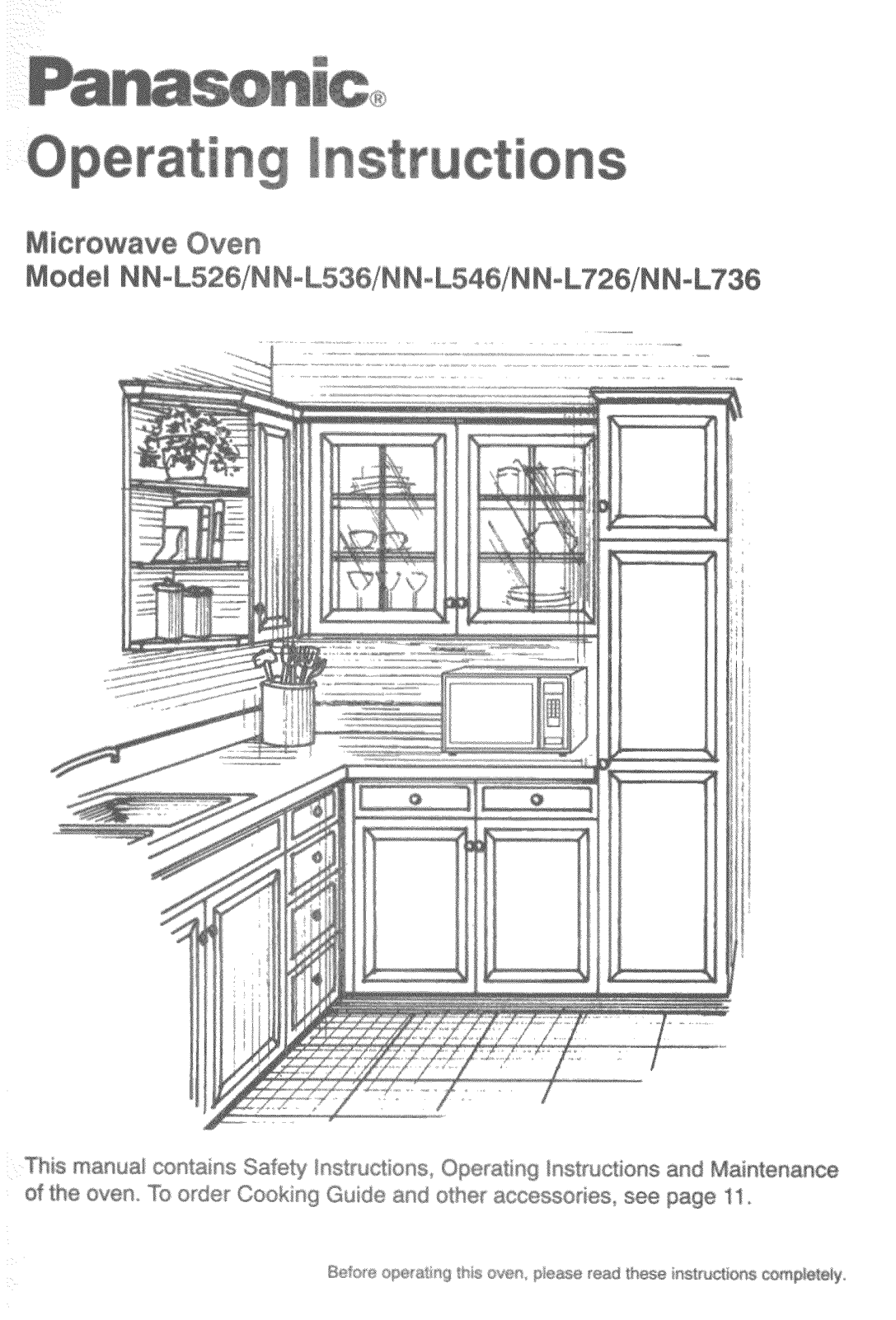 Panasonic NN-L736WA, NN-L736BA, NN-L726WA, NN-L726BA, NN-L536WA Owner’s Manual