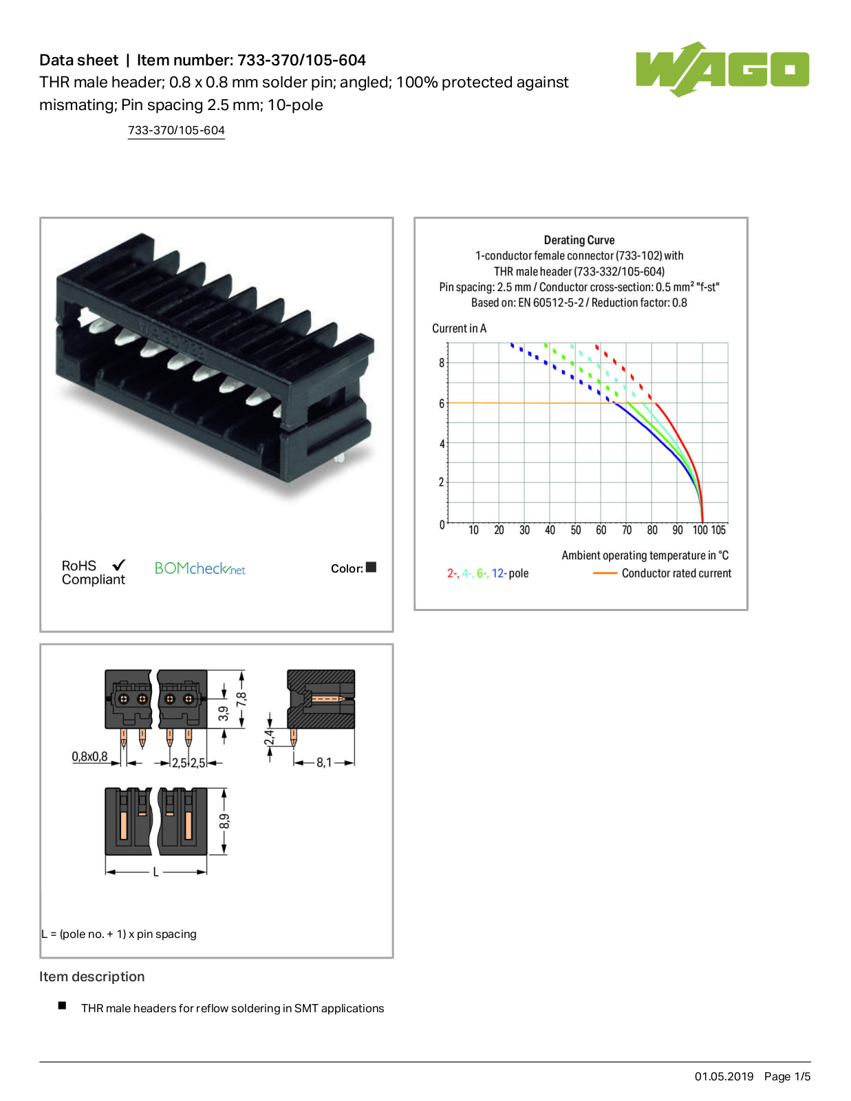 Wago 733-370/105-604 Data Sheet