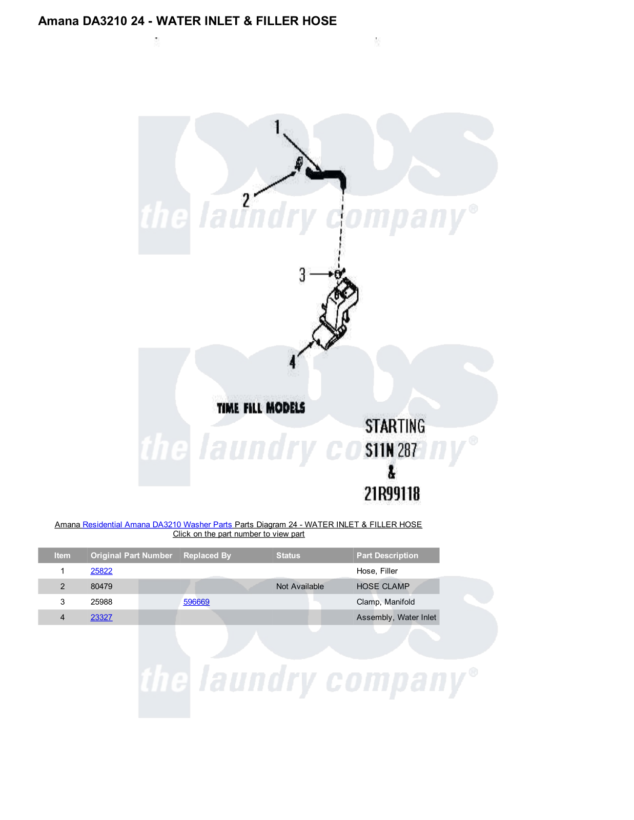 Amana DA3210 Parts Diagram