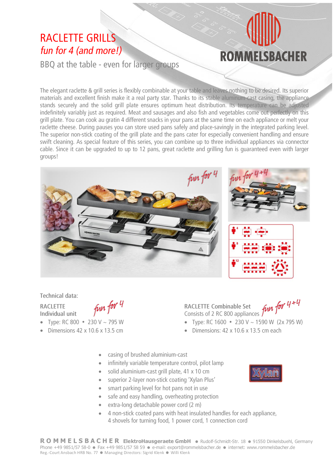 Rommelsbacher RC 800 User Manual