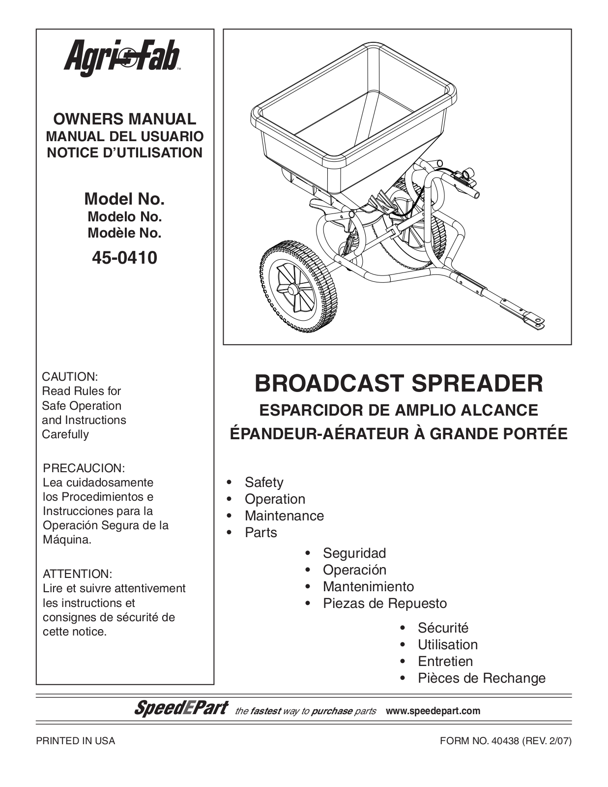 Agri-Fab 45-0410 User Manual