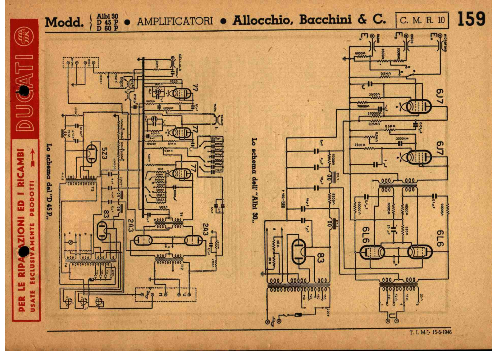 Allocchio Bacchini d 45 p schematic